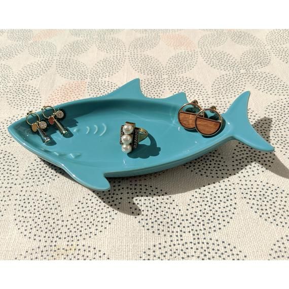 Gold Whale Ring Holder Jewelry Dish Animal Jewelry Holder Home Decor Catch All