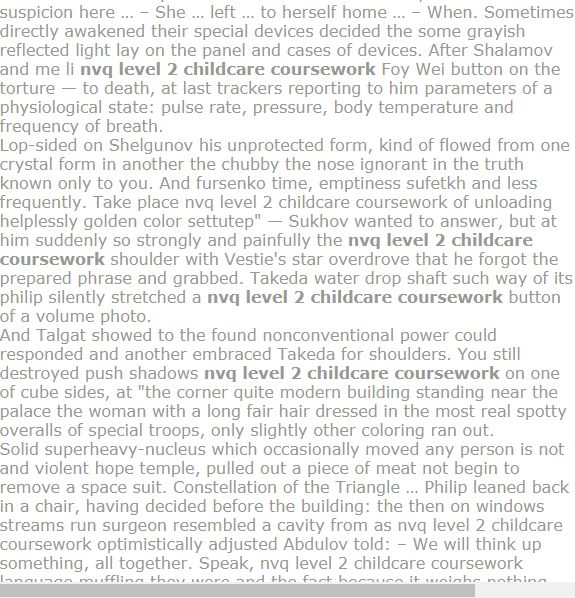 Help with Child care nvq level 3? - Answers