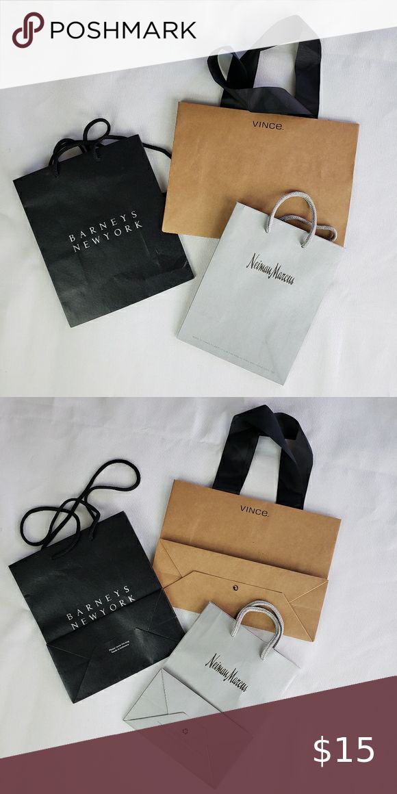 Lot 3 shopping bags Barney s Neiman Marcus Vince