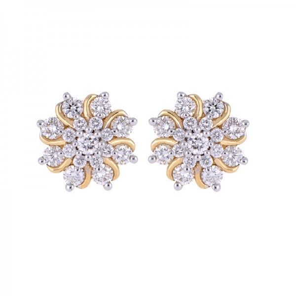 65 Best Diamond Earring Images On Pinterest Jewelery Jewerly And Certified Fl Design Diamond Stud Earrings In 18 Karat Yellow Gold For