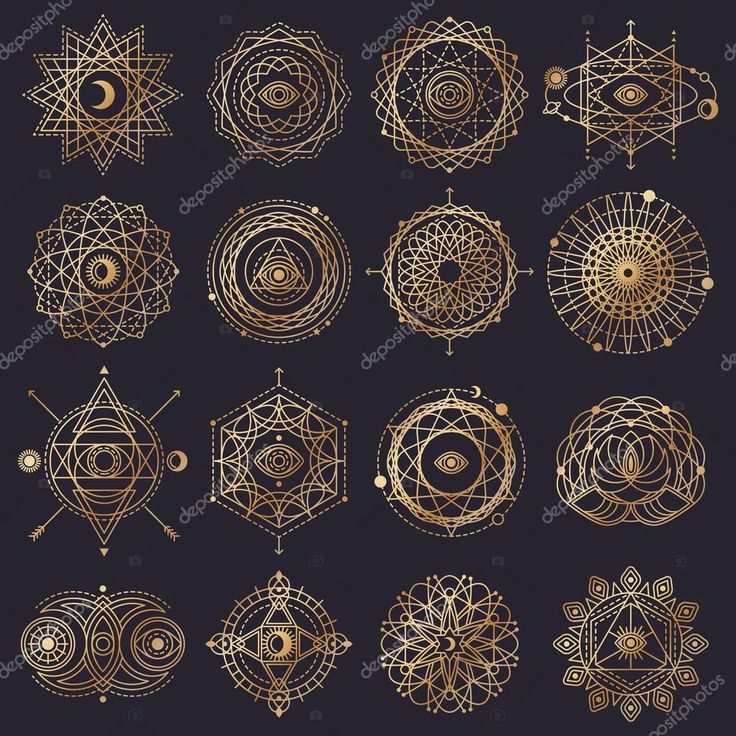 Golden eye symbol sign Royalty Free Vector Image