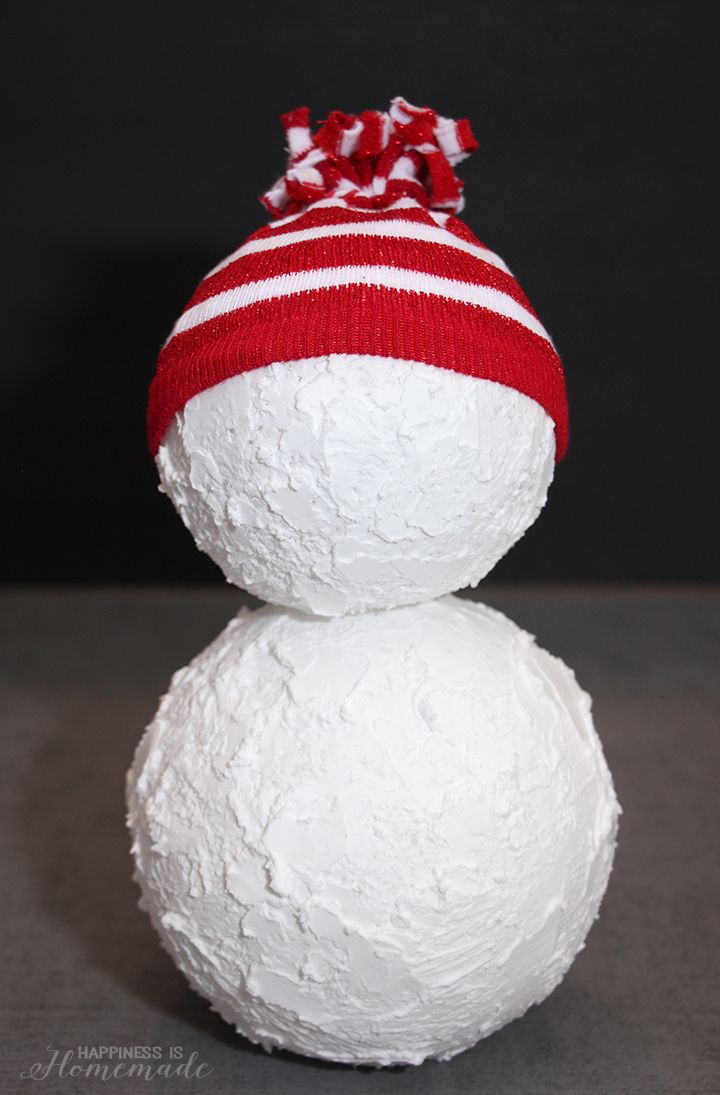 Lovely Christmas Craft Project Ideas Part - 12: Christmas Snowman Holiday Decoration - Can Use CelluClay To Get This Shape And Texture. A