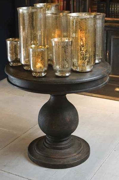 Antiqued Black Foyer Table Has A Fantastic Shape Mercury Gl Antiqued Black Foyer Table Has A Fantastic Shape Mercury Gl Containers Compliment Details Pinterest Furniture And