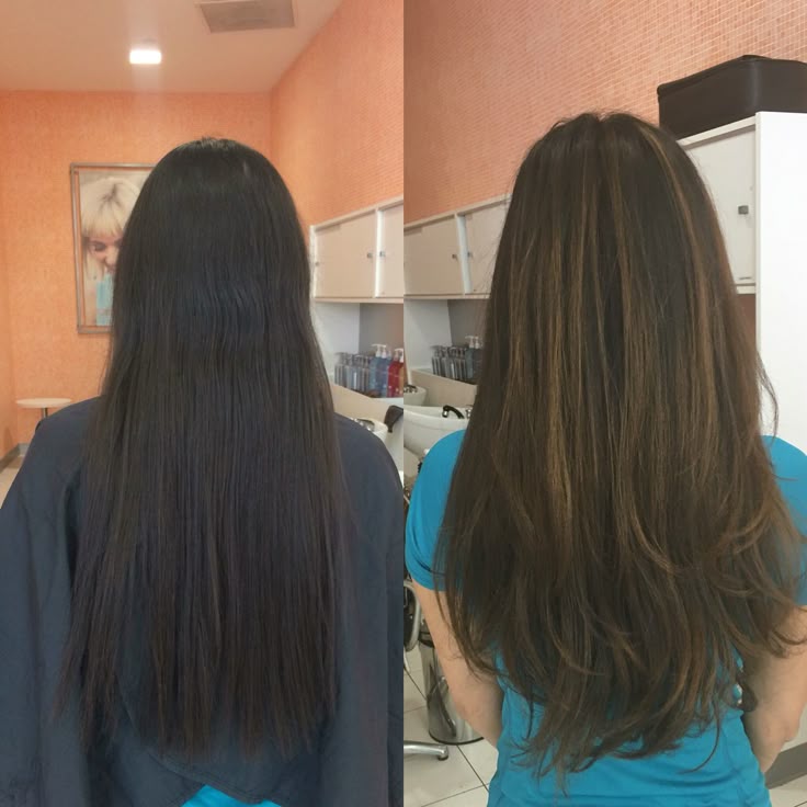Dark brown hair with caramel balayage highlights. Brunette ... Dark brown hair with caramel balayage highlights. Brunette ...