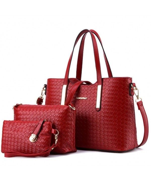red. casual bag Lady leather purse zipper zipper