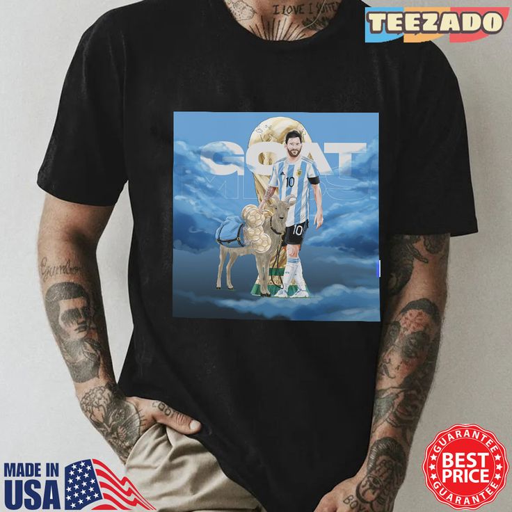 a man wearing a t - shirt with an image of a person on the front