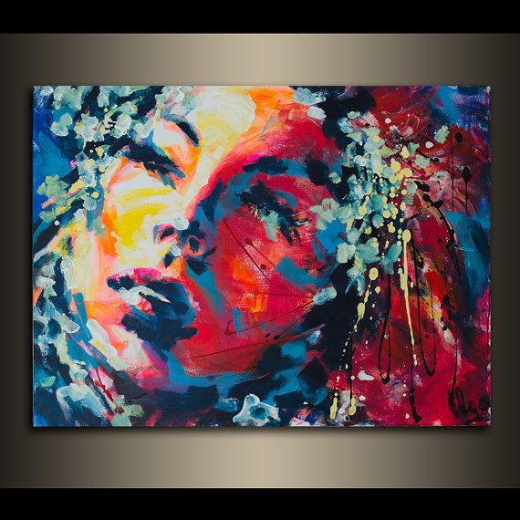abstract facial paintings