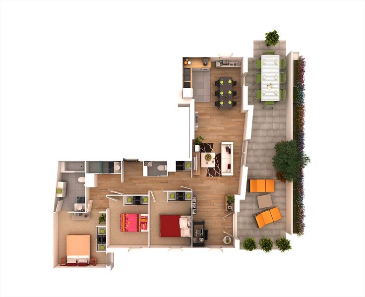 Simple House Plan With 2 Bedrooms 3d 27 best dreams images on pinterest | architecture, new houses and Simple House Plan With 2 Bedrooms 3d 27 best dreams images on pinterest | architecture, new houses and
