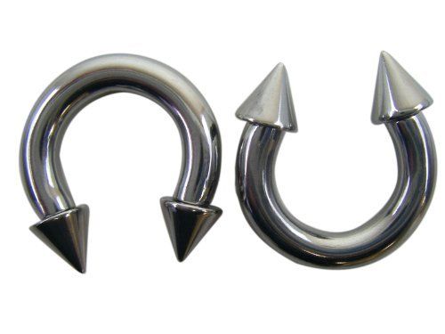 Spiked Silver Horseshoe Earrings 4 Gauge Fashion Ear Plugs Ea Spiked Silver Horseshoe Earrings 4 Gauge Fashion Ear Plugs Ea 12 00 Jewelry Novelty In 2018 Pinterest And