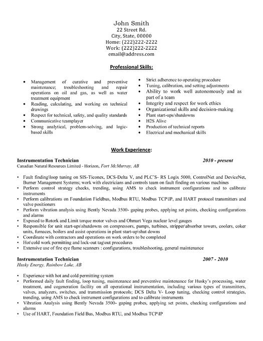 electrical technician resume sample sample resume and free
