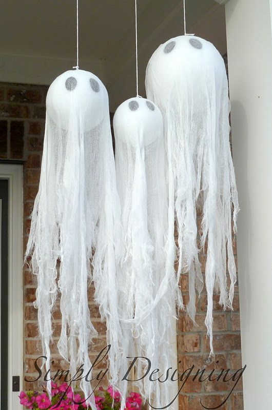 pb knock off hanging ghosts halloween ghostsfall halloweenhalloween craftshalloween ideashalloween stuffhomemade halloween decorationshalloween - Easy Halloween Decorations To Make pb knock off hanging ghosts halloween ghostsfall halloweenhalloween craftshalloween ideashalloween stuffhomemade halloween decorationshalloween - Easy Halloween Decorations To Make
