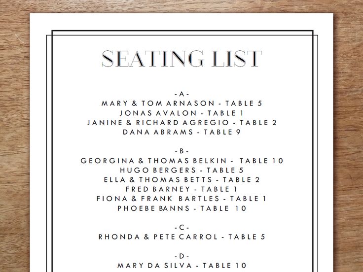 47 best Wedding Seating Chart Templates images on Pinterest - number chart template 47 best Wedding Seating Chart Templates images on Pinterest - number chart template