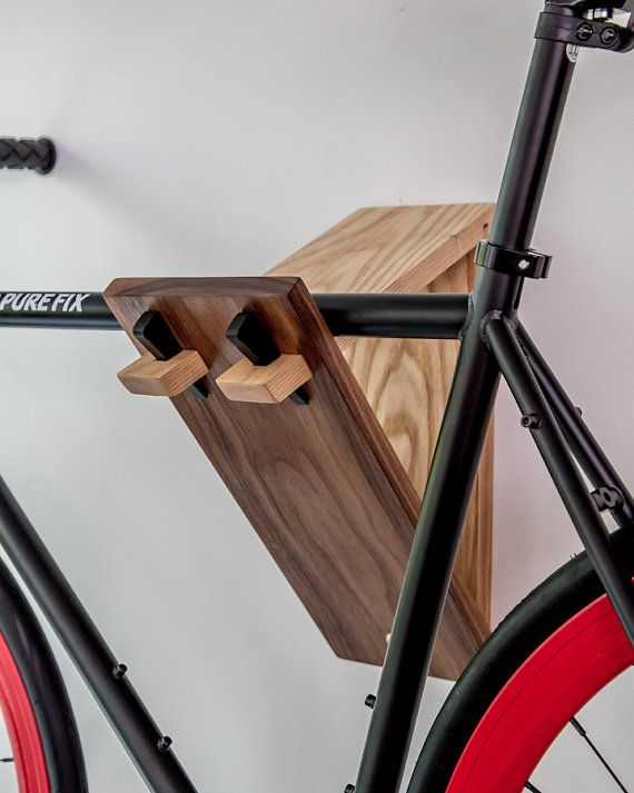 Best 25+ Wall Mount Bike Rack Ideas On Pinterest Garage Bike Custom wall mount bike rack walnut rosewood by SeawracksWoodworks - Best 25+ Wall Mount Bike Rack Ideas On Pinterest Garage Bike