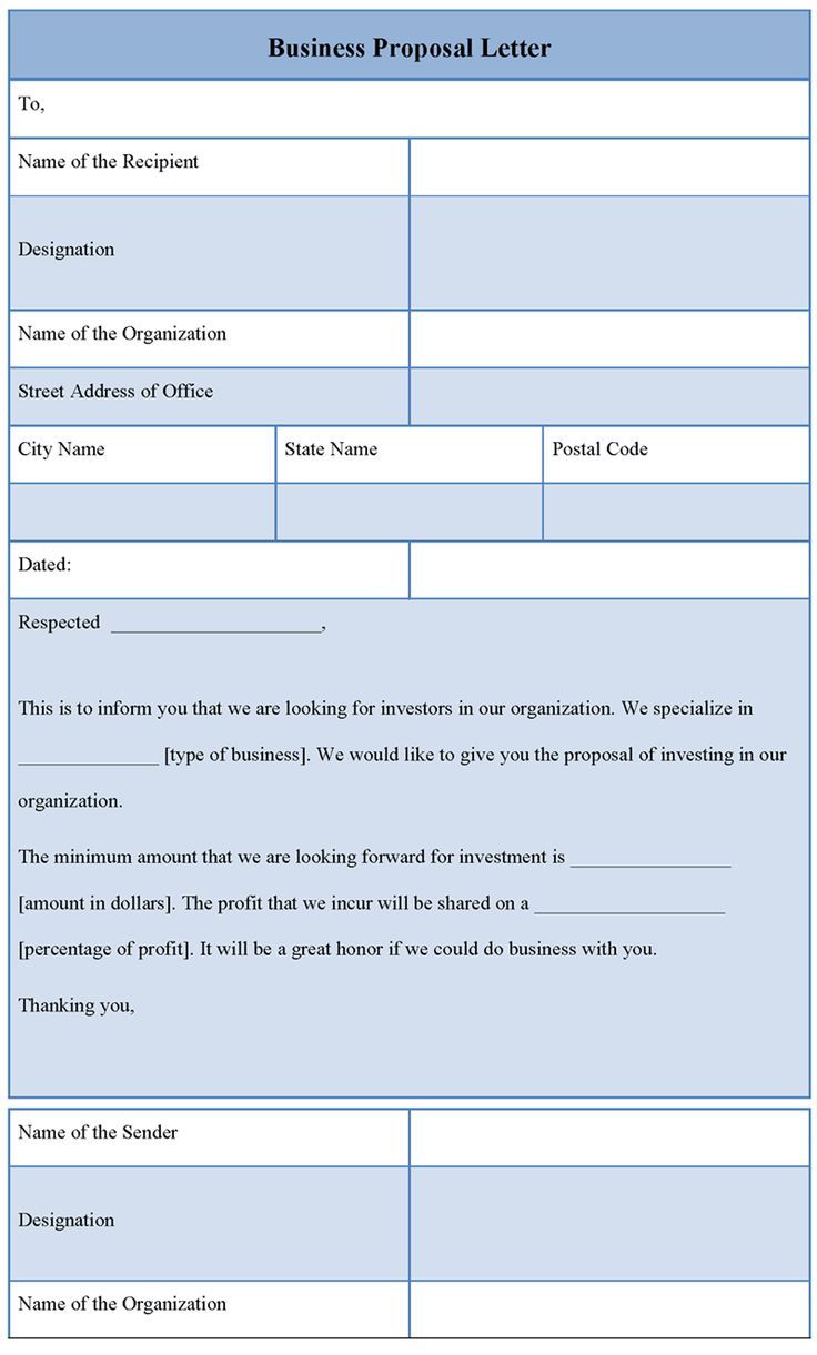 letter of business proposal