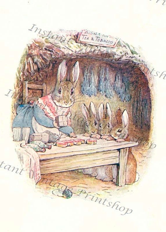 BENJAMIN BUNNY High resolution Instant Download Antique reproduction file 1904