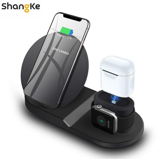 Wireless Charger Stand for iPhone AirPods Apple Watch Wireless Charger Stand for iPhone AirPods Apple Watch