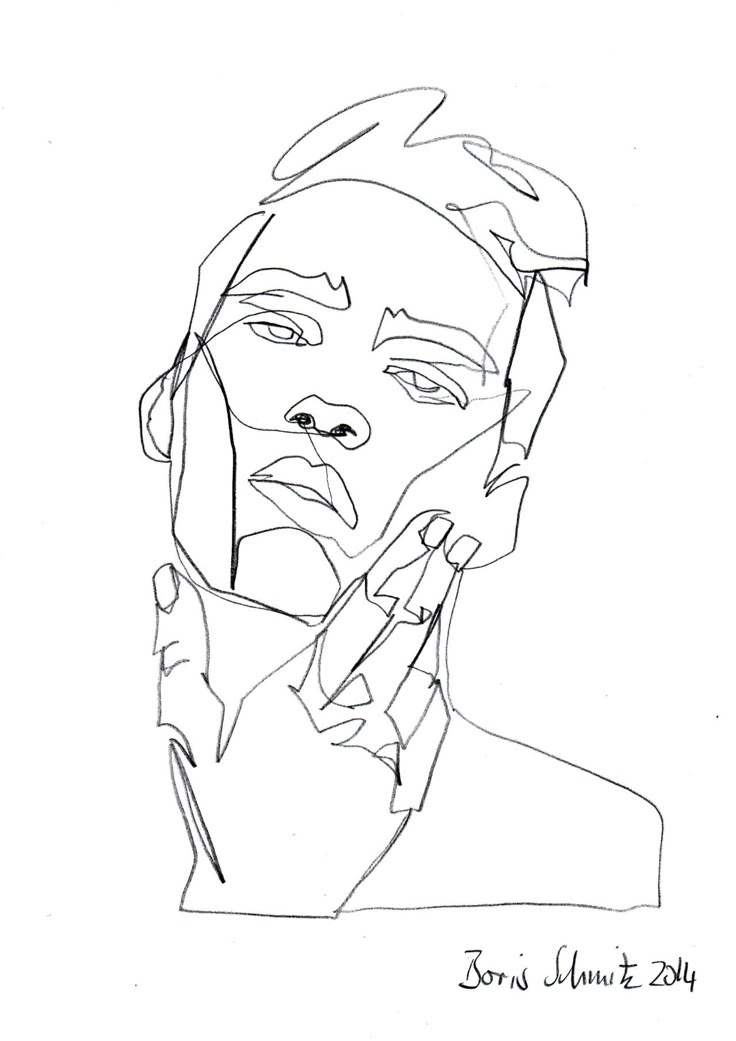 continuous line art drawing