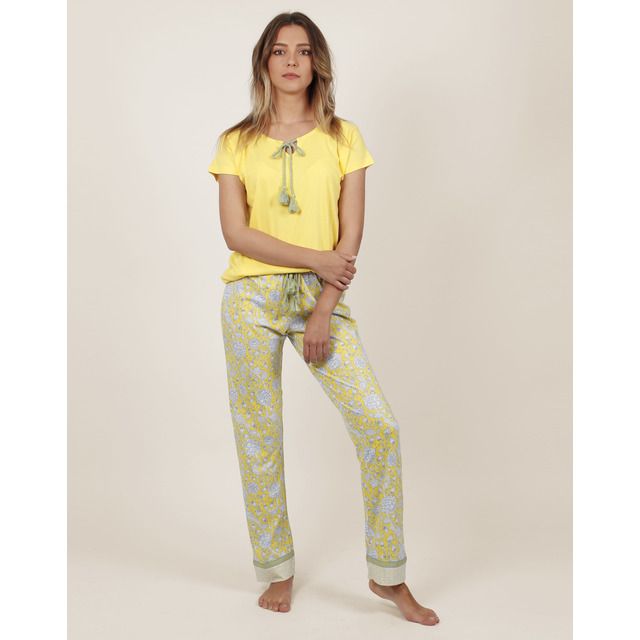 Doaraha Pantalón para Mujer Pantalones de Pijama Casual Largo Ropa de Dormir Comodo y Suelto Pantalon de Casa Chándal con Bolsillos Loungewear