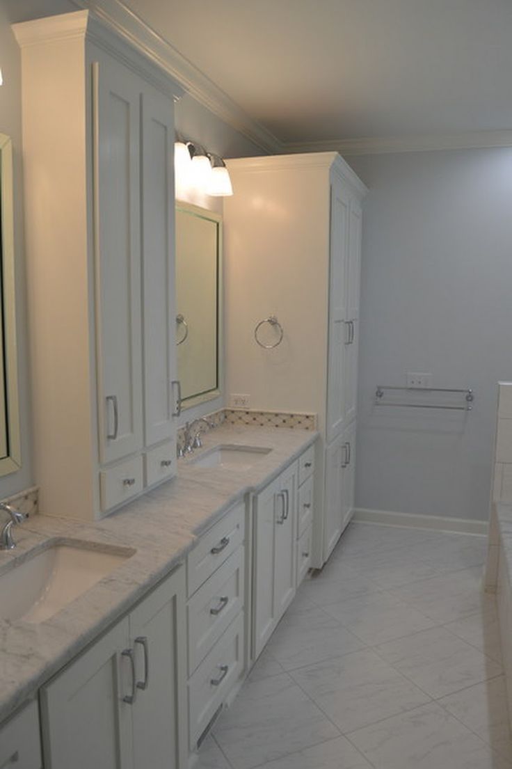 17 Best Marble Countertops Images On Pinterest White Carrara Bathroom Remodel With Cabinets And Silver Fixtures In Columbia Sc