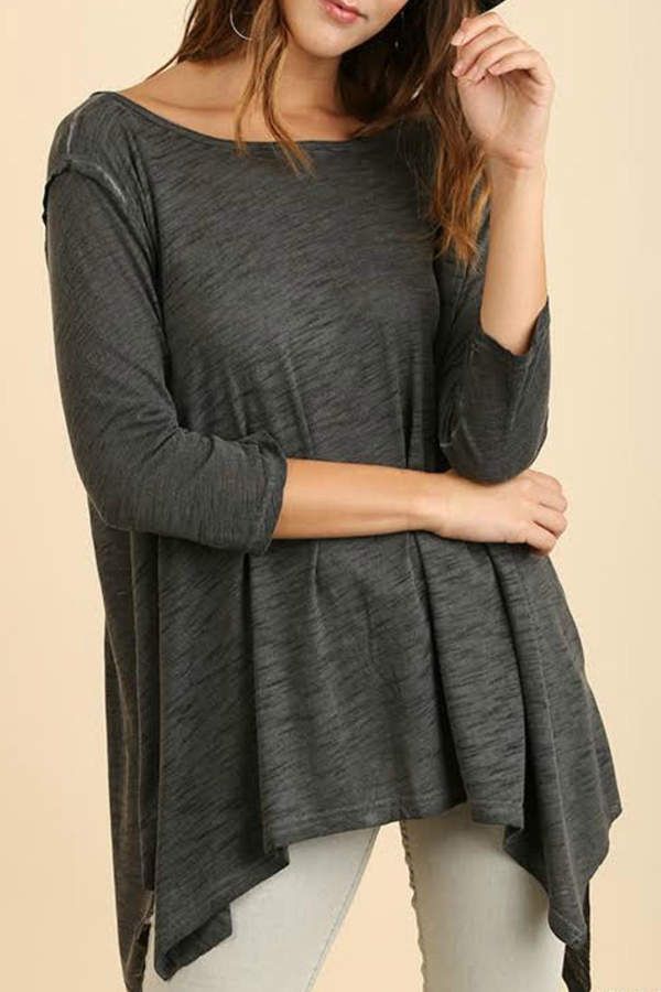 Umgee short sleeve sharkbite top