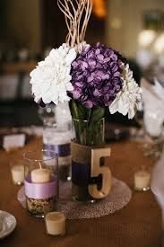 Best 25 Purple Wedding Centerpieces Ideas On Pinterest How Easy Would These Be Rustic Purple And Cream Wedding Centerpieces Google Search