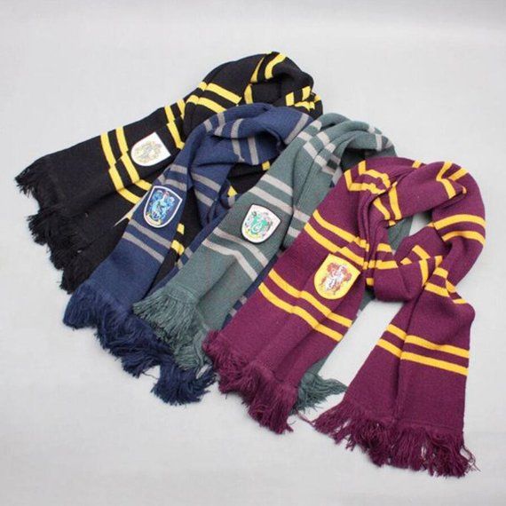 Harry Potter Gryffindor Hufflepuff Slytherin Schal stricken Schal Cosplay Kinder