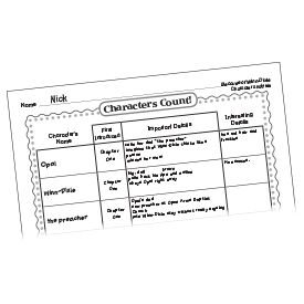 idea - As you read, have each student jot notes about the story’s