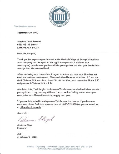 my pa school rejection letters how to turn your set loma pharmacy letter of recommendation