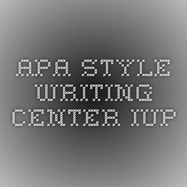 american psychological association style of writing