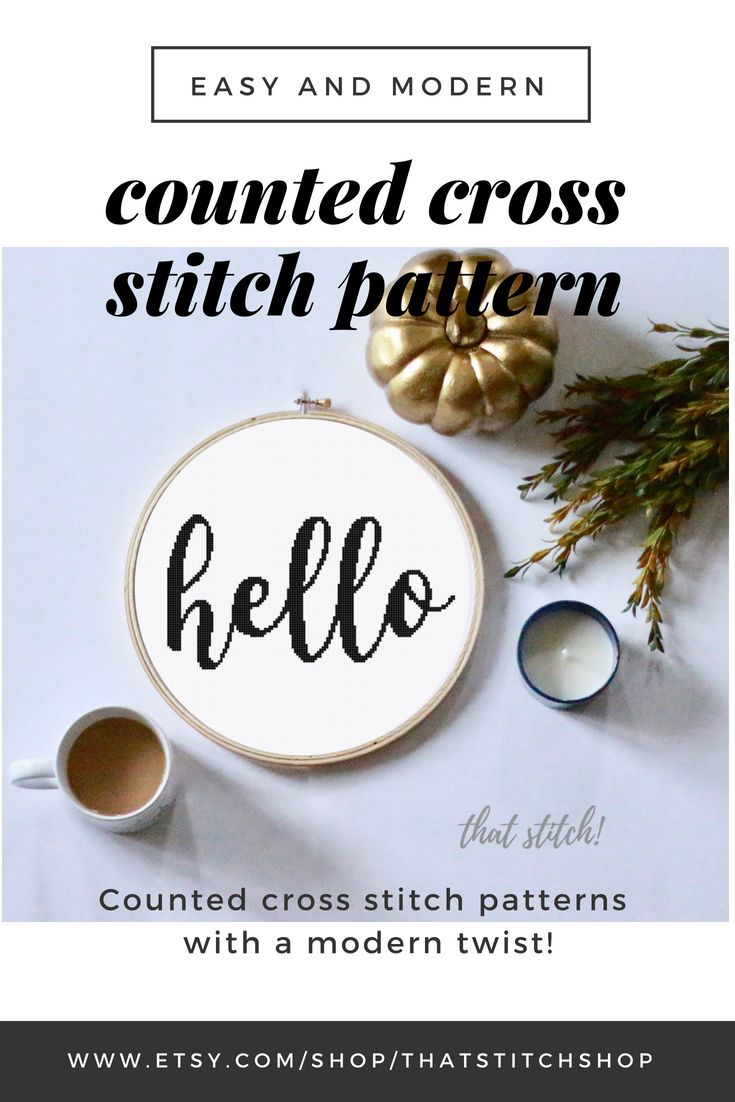 Summer counted cross stitch pattern quote summer wall art hello summer wall decor gift for mom modern cross stitch easy summer decor #085
