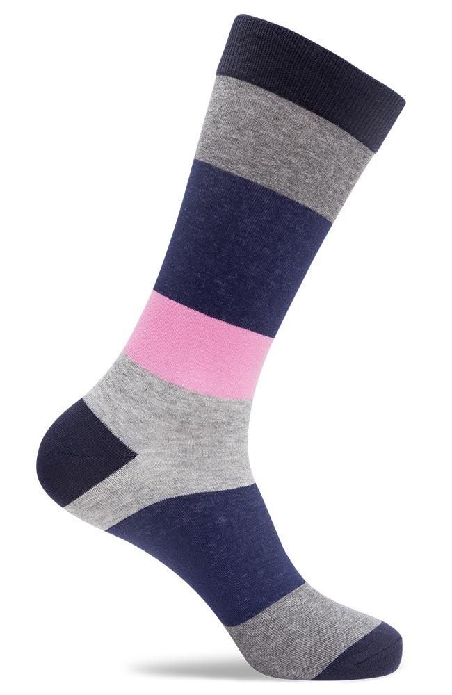 Color Block Mens Cotton Socks