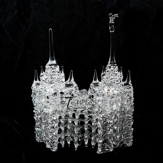 Glass Temple Cake Toppers Glass Temple Cake Toppers