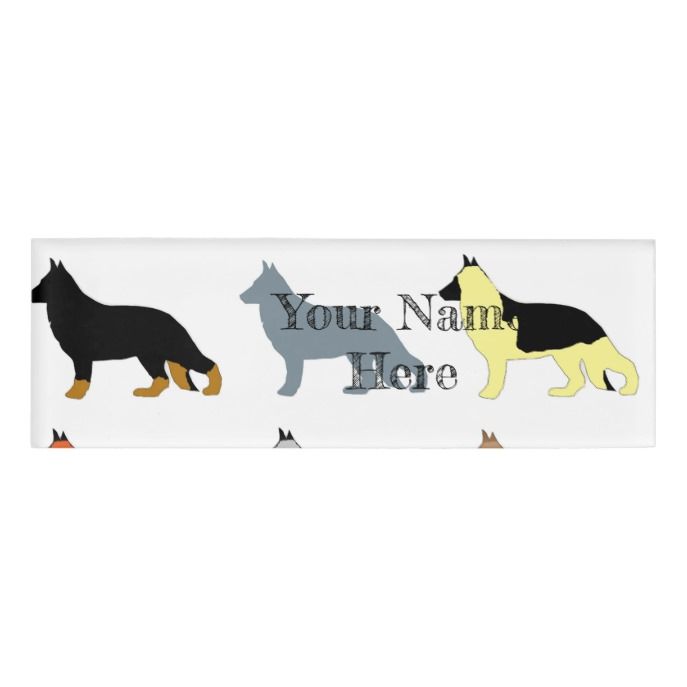 German Shepherd All Colors Silos Name Tag Zazzle Com Name Tags