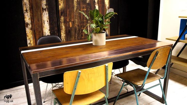 Wood Copper Dining Table Wood Copper Dining Table, Copper Top Dining Table And Chairs