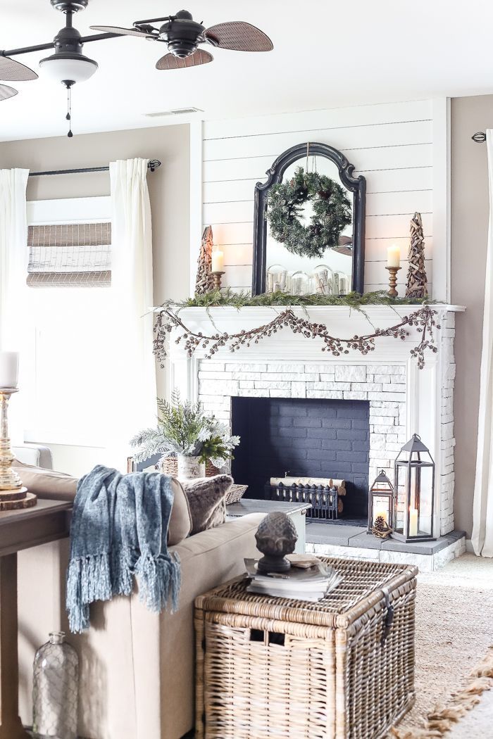 After Christmas Winter Mantel And Living Room After Christmas Winter Mantel And Living Room