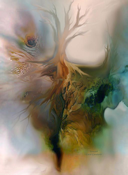 Beneath Is From The Moods Series Of Original Art By Carol Cavalaris Abstract Tree RootsChiffon Beneath Is From The Moods Series Of Original Art By Carol Cavalaris Abstract Tree RootsChiffon