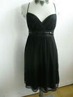 MÖTIVI italy SEIDEN KLEID Schwarz SCHMUCKSTEINE crepe de chine chiffon FESTLICH...
