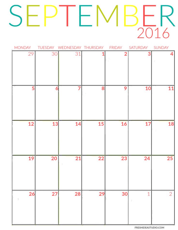 monthly calander