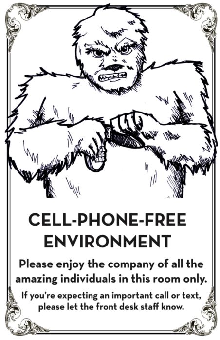 no cell phone use sign