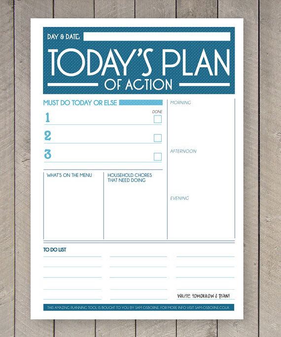 printable planner daily to do list family organiser daily planner
