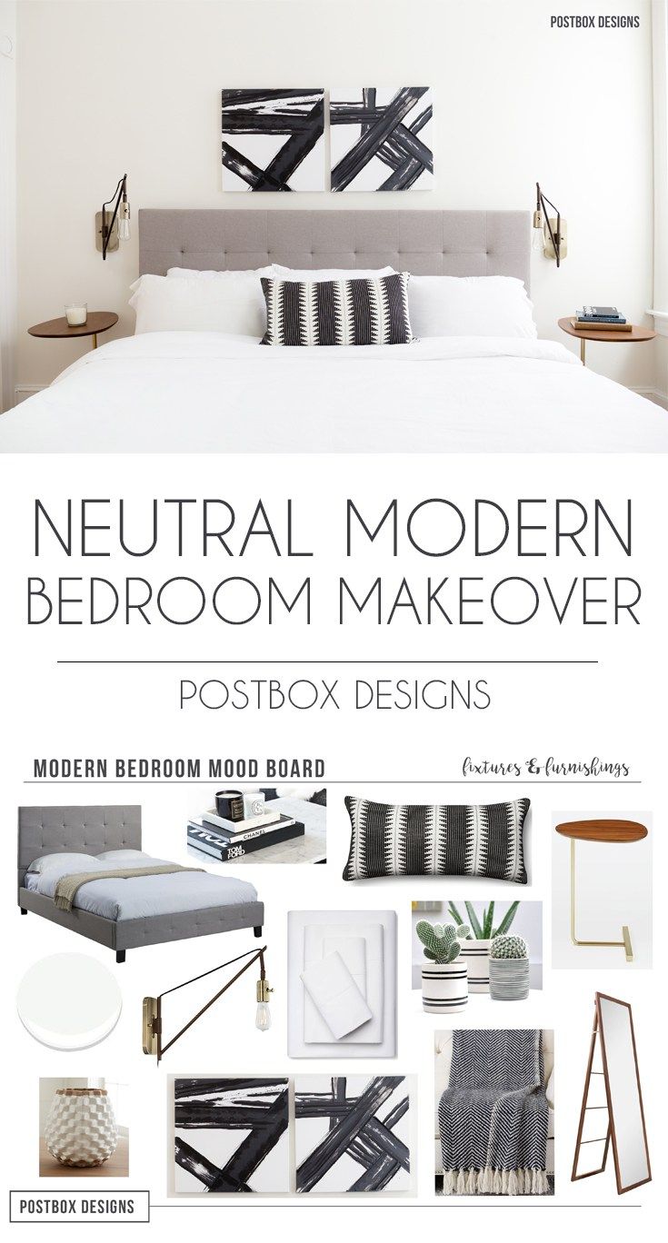 Neutral Modern Boho Bedroom Makeover Reveal See The Before And Postbox Designs E Design Neutral Modern Boho Bedroom Makeover Decor Small