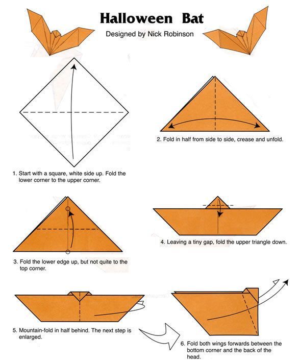 origami halloween bat