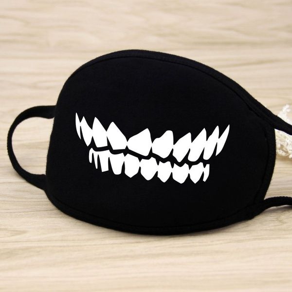 New Women Men Cotton Face Masks Pattern Solid Black Mask Half Face Mouth Muffle