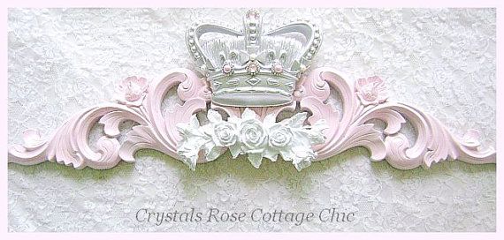 shabby chic chippy roses nursery girls room bed crown shabby chic chippy roses nursery girls room bed crown