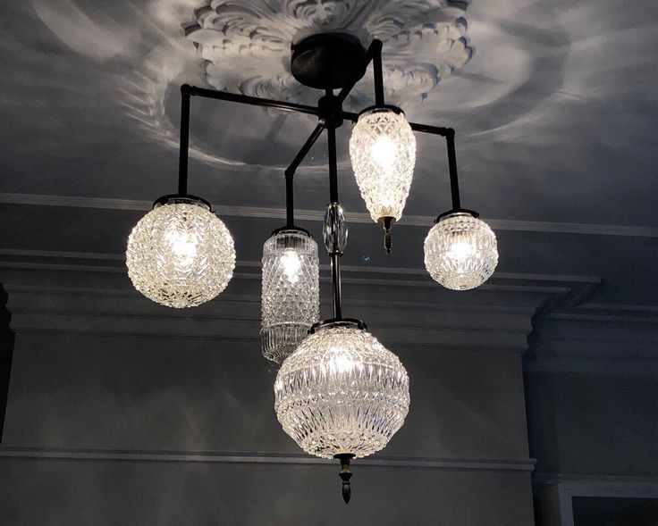 Brilliant 5 Globe Fixture With Vintage Brass And Jewelry Elements Light Fixtures Custom Lighting Globe Fixture With Vintage Brass, Custom Lighting Fixtures Nyc