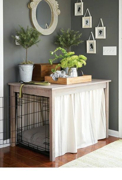 wood crate furniture diy. beautify your dogu0027s crate with this simple table build wood furniture diy s