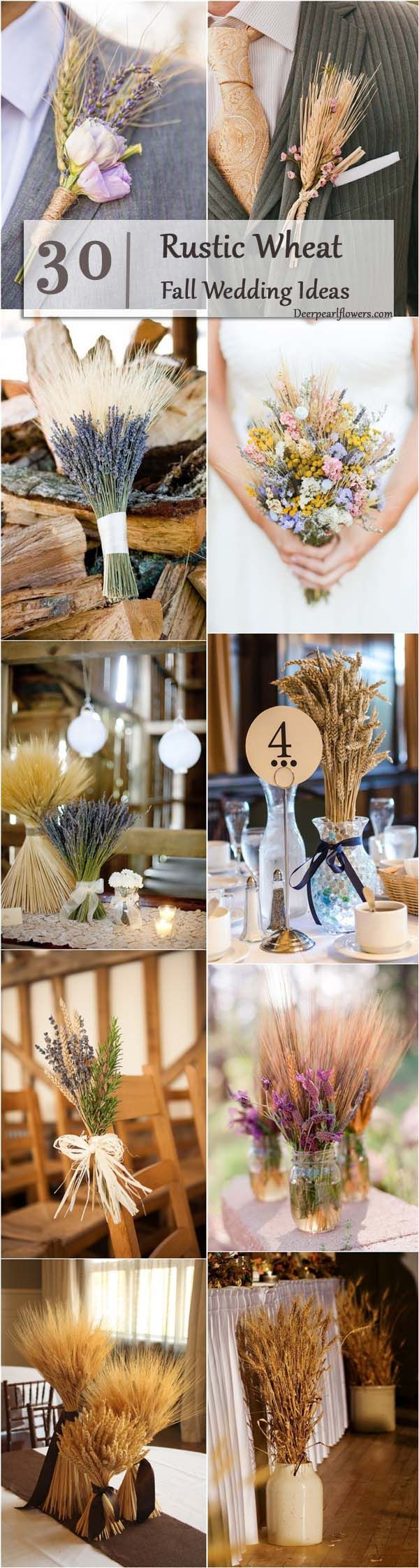 Best 25 Wheat Wedding Ideas On Pinterest Bouquets 30 Fall Rustic Country Wheat Wedding Decor Ideas