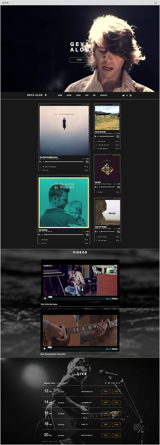 music website templates