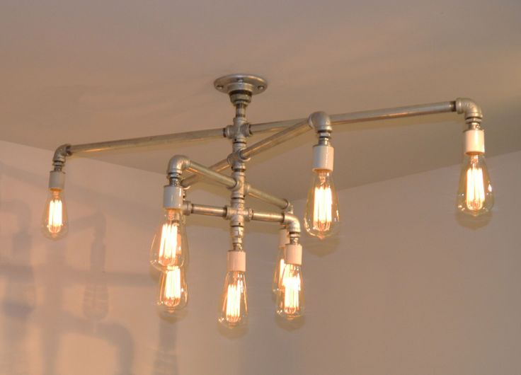 diy pipe lighting. industrial steampunk iron pipe chandelier milton douglas lamp co stairway a truly inspired design this industrialchic malleable diy lighting d