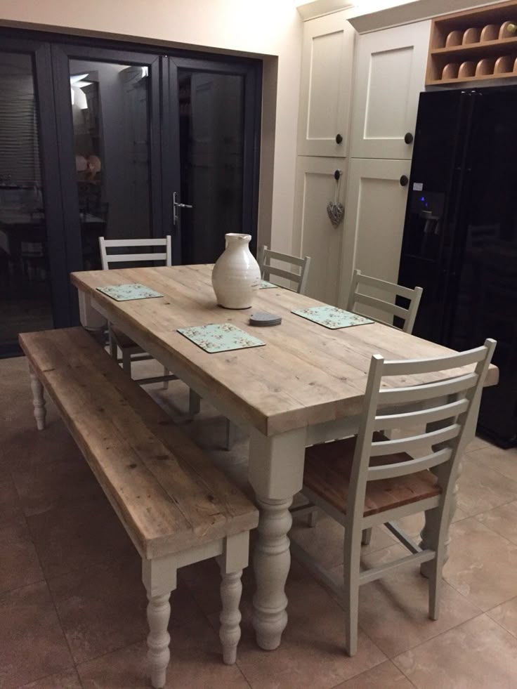 Farmhouse Dining Room Tables best 25+ dining table with bench ideas on pinterest | kitchen Farmhouse Dining Room Tables best 25+ dining table with bench ideas on pinterest | kitchen